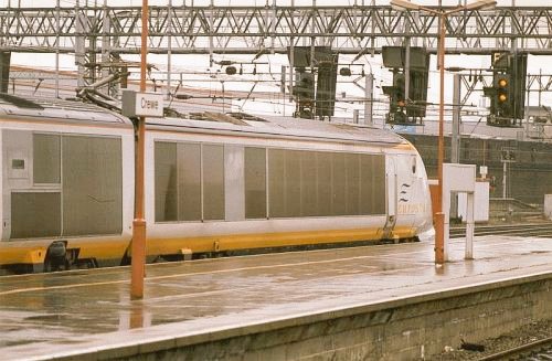 RailwayCentral's tweet image. #Class373 #Eurostar takes a break at #Crewe 1997.... @RailwayCentral