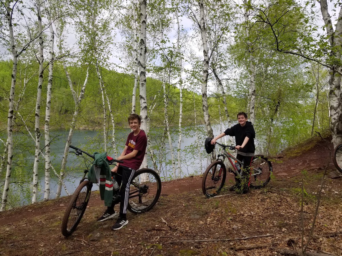 A couple of Bears enjoyed adventuring around Cuyuna Lakes Mountain Bike Trails yesterday. A great weekend to hit the trails! #GoBears