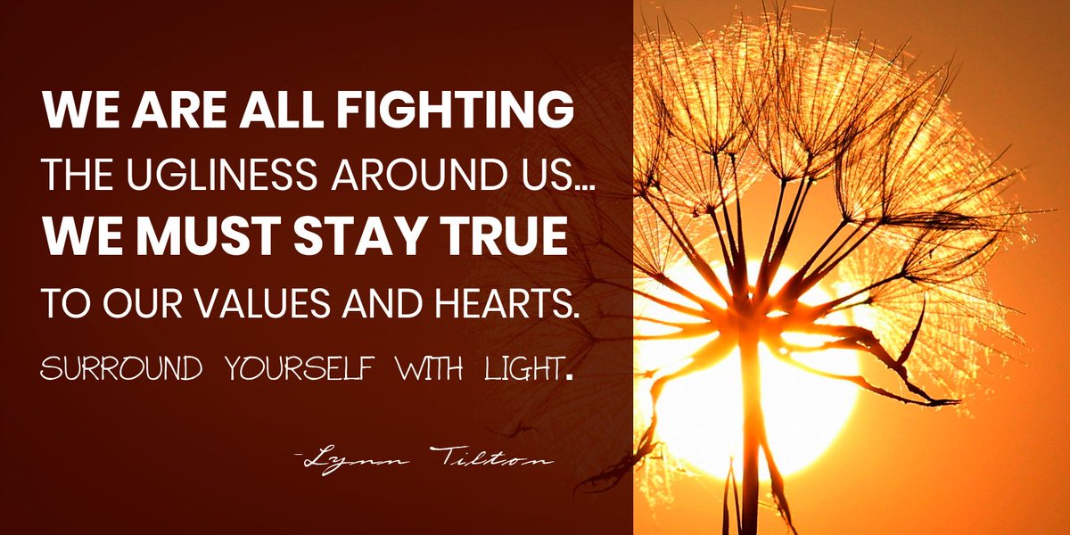 AnjaYoungLee's tweet photo. We are all fighting the ugliness around us.  We must stay true to our values and our hearts.  Surround yourself with light. #SundayThoughts https://t.co/YCcN2i4lFf