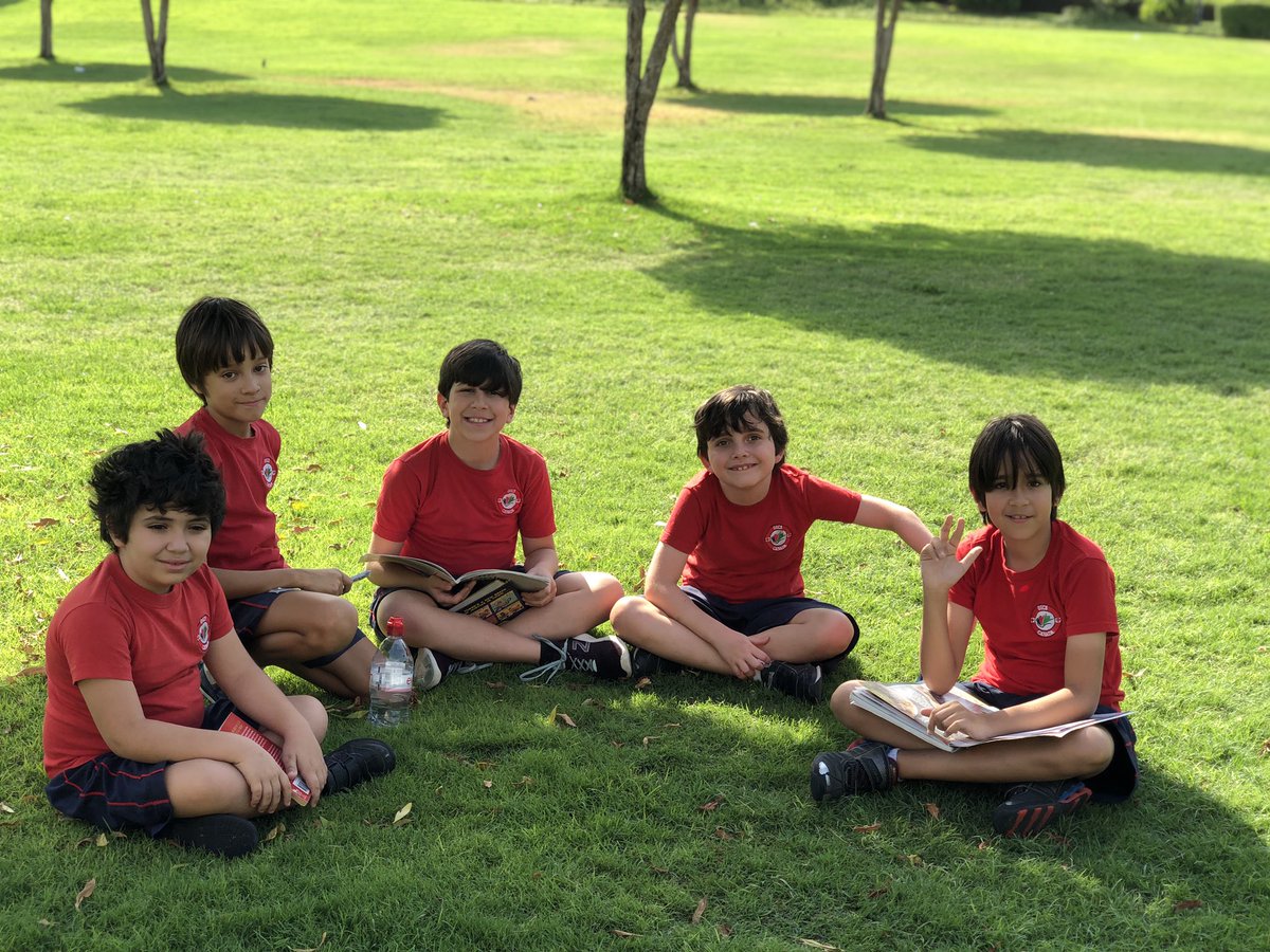 InquiryWithCT's tweet photo. A beautiful morning to read a book in the park. ☀️ 📚 ❤️ #WeLoveThirdGrade #OICSnewsletter @OICS_Dubai https://t.co/pwK6b94ovC