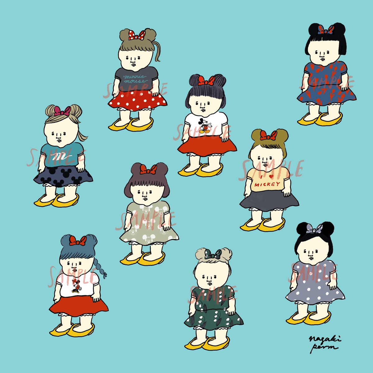 ナガキパーマ Twitter પર お仕事 ミッキーマウススクリーンデビュー90周年を記念して アートプリントジャパンさんから ナガキパーマ描きおろしジークレー オリジナル版画 が2種類発売中です ミッキー ミニーが大好きな10歳の子 9人 90歳で90周年のお祝い