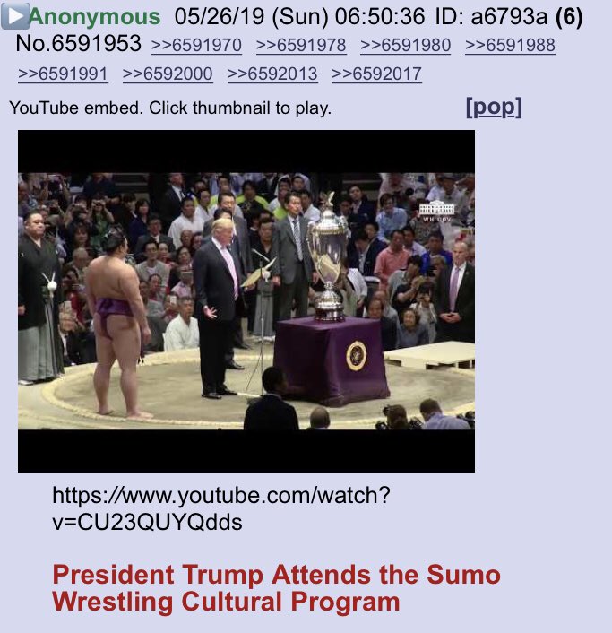 President Trump Attends the Sumo Wrestling Cultural Program (vid)!!Anon notable!! @realDonaldTrump