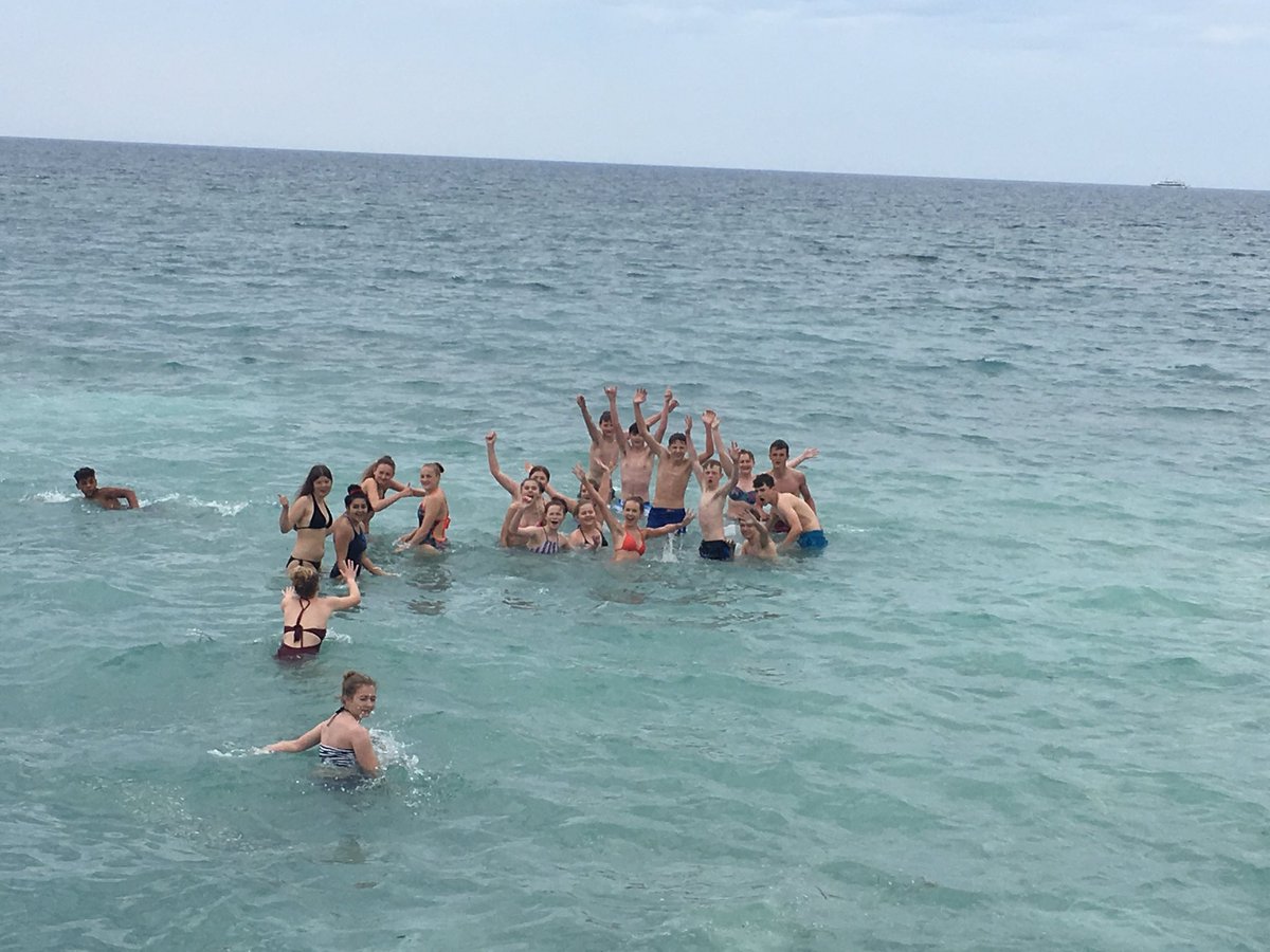 TMB_School's tweet image. On Vulcano yesterday, after a morning of hiking, we relaxed in the mud pools and hot springs of the sea #Sicily2019