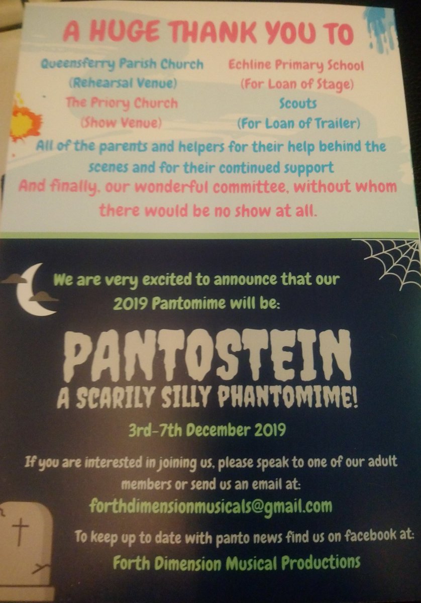 ClaireLGTweets's tweet photo. And that's another concert over for the year. 40th Anniversary Concert... Next stop... PANTO.... or Pantostein as we know it... #Pantostein #Forthdimension #FDProductions #southqueensferry #Edinburgh #musical #choir https://t.co/EiS0VNMTW8