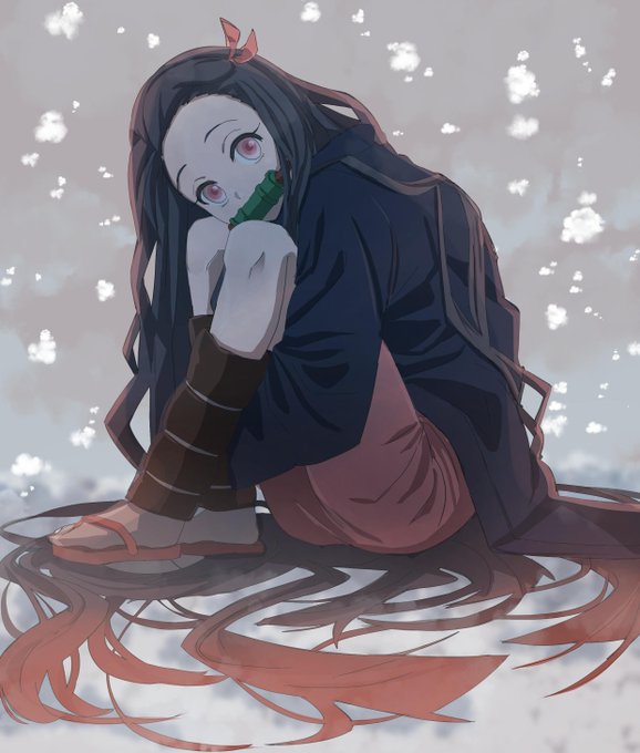 こすさんがTwitterに投稿した竈門禰豆子(鬼滅の刃)のイラスト。