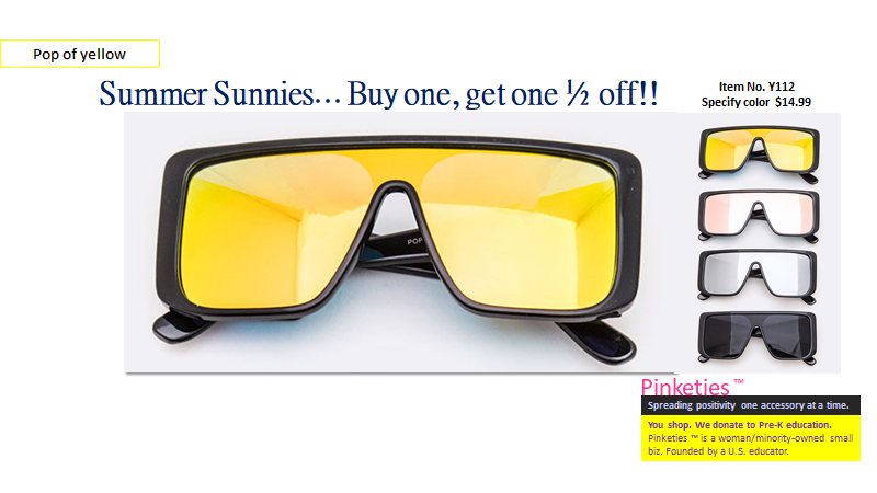pinketies's tweet photo. Yellow represents joy, energy, happiness.
To order - Facebook: @pinketies
#Sunnies #Sunglassess #Accessories #SpreadingPositivity #YouShopWeDonate #BlackOwned #WomanOwned #SmallBiz #Pinketies https://t.co/HunaadNmbF