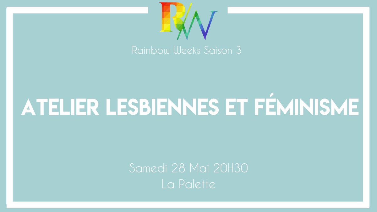 couleursgaies's tweet photo. ► ATELIER DÉBAT ⚢

La commission #VisibilitéLesbienne et @OLF57 vous proposent un tour d’horizon sur l’histoire de l’implication des lesbiennes dans les combats féministes d’hier et d’aujourd’hui. #RainbowWeeks https://t.co/SSGP0y6WwF