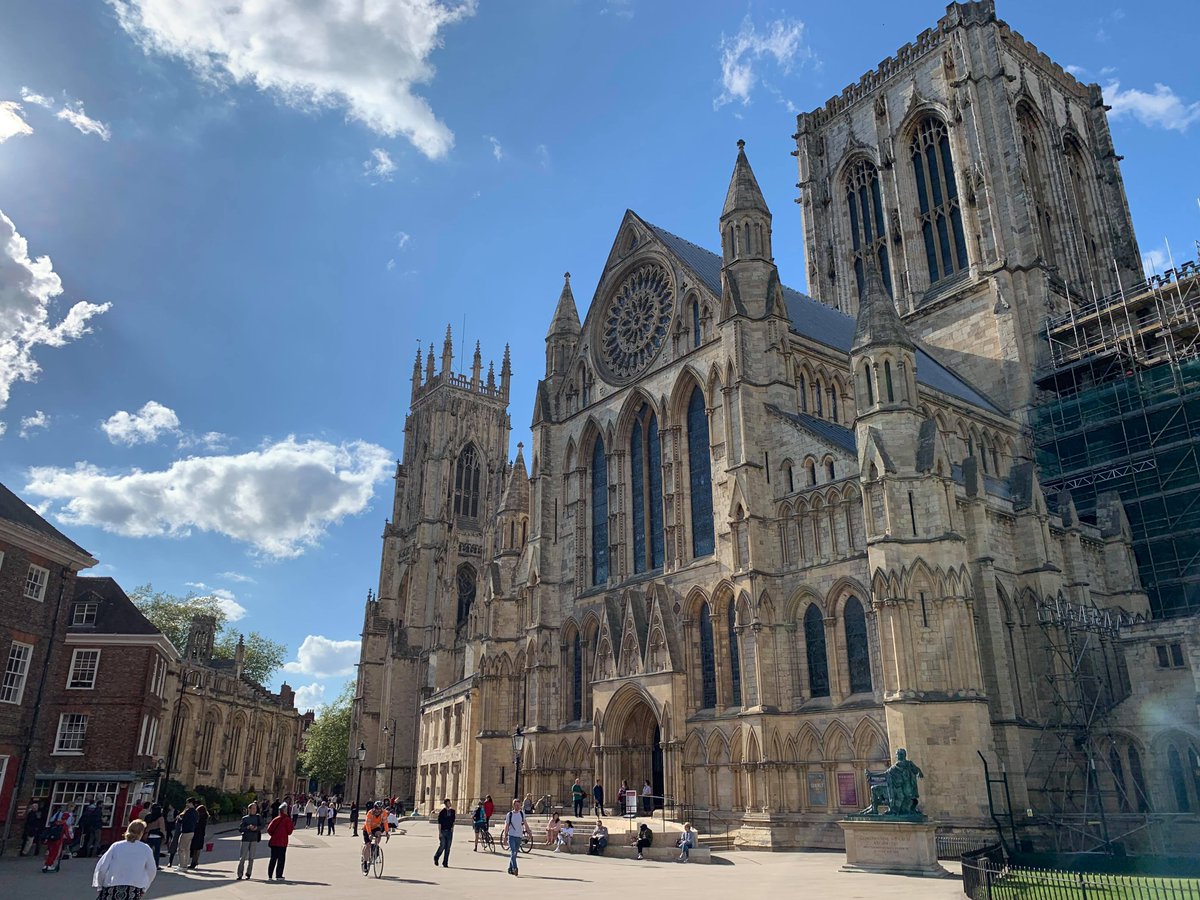 bplusbyork's tweet photo. York Minster is visible from all over York, but it's not until you get up close that you can truly admire its magnificence. What other "must see" sights are there in York when you visit? #OnlyInYork https://t.co/lA453ztZUK