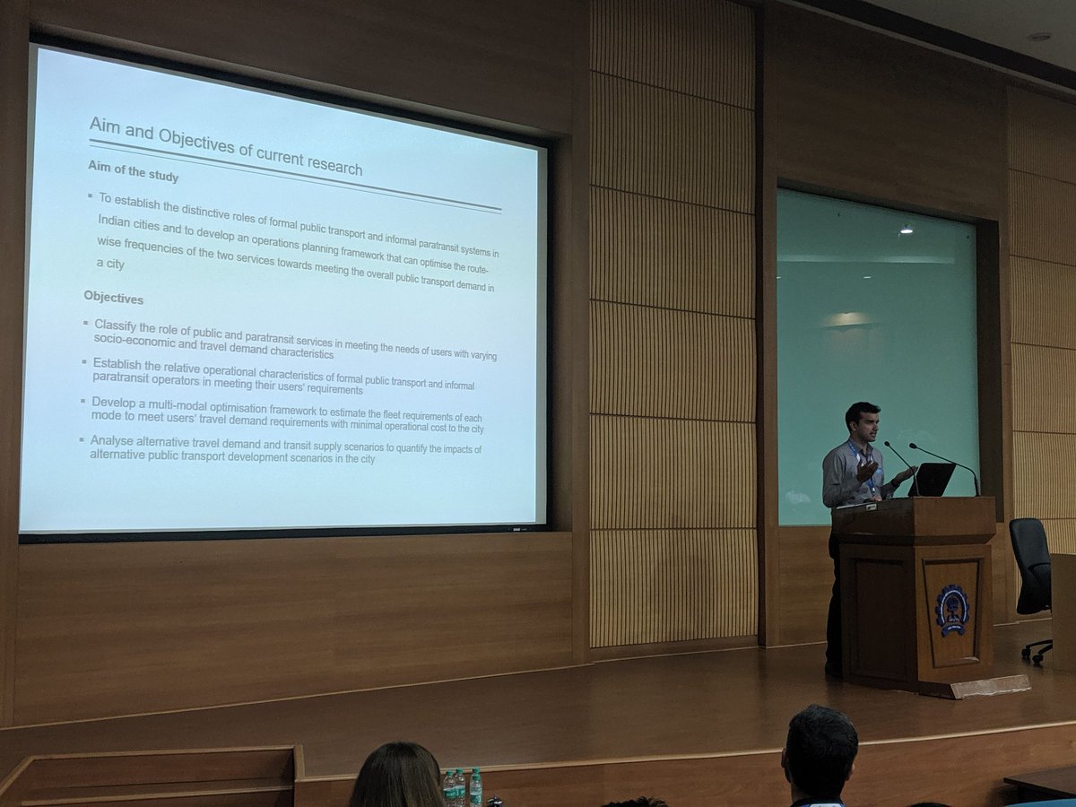 WCTRY_2019's tweet photo. Ravi Gadepalli presents his research on the planning and optimisation of urban bus and paratransit services in India #WCTRY2019 https://t.co/hWjy0mzGg2