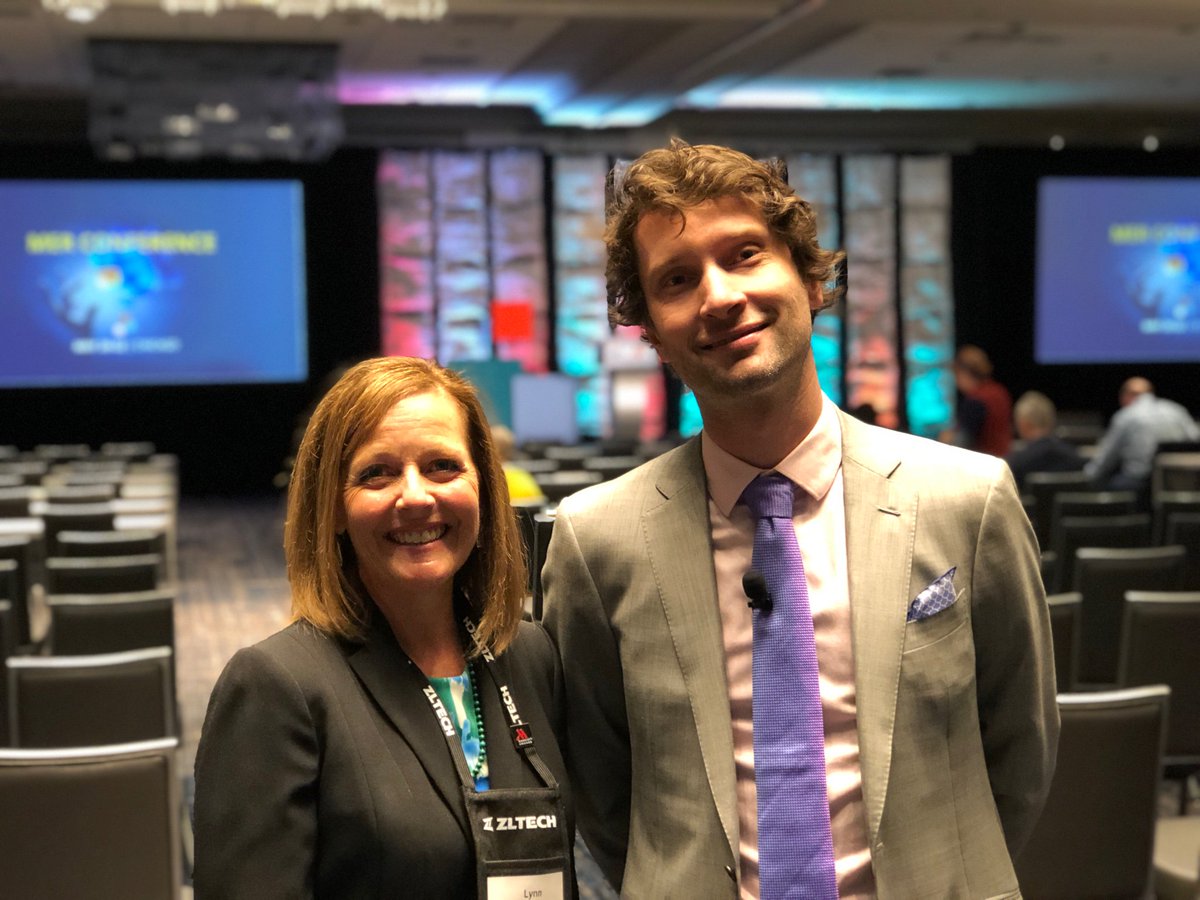 MER4BetterIG's tweet photo. @MERconference Speaker Concierge, Lynn Williams, rocked her role with #MER2019 keynote, Dr. Michal Kosinski. Thank you both for a job well done! “The End of Privacy” was fascinating.
#IG
#InfoGo
#eDiscovery
#privacy 
#DataPrivacy 
@PrivacyPros 
@DailyDashboard  
@michalkosinski https://t.co/dZXBTC37gL