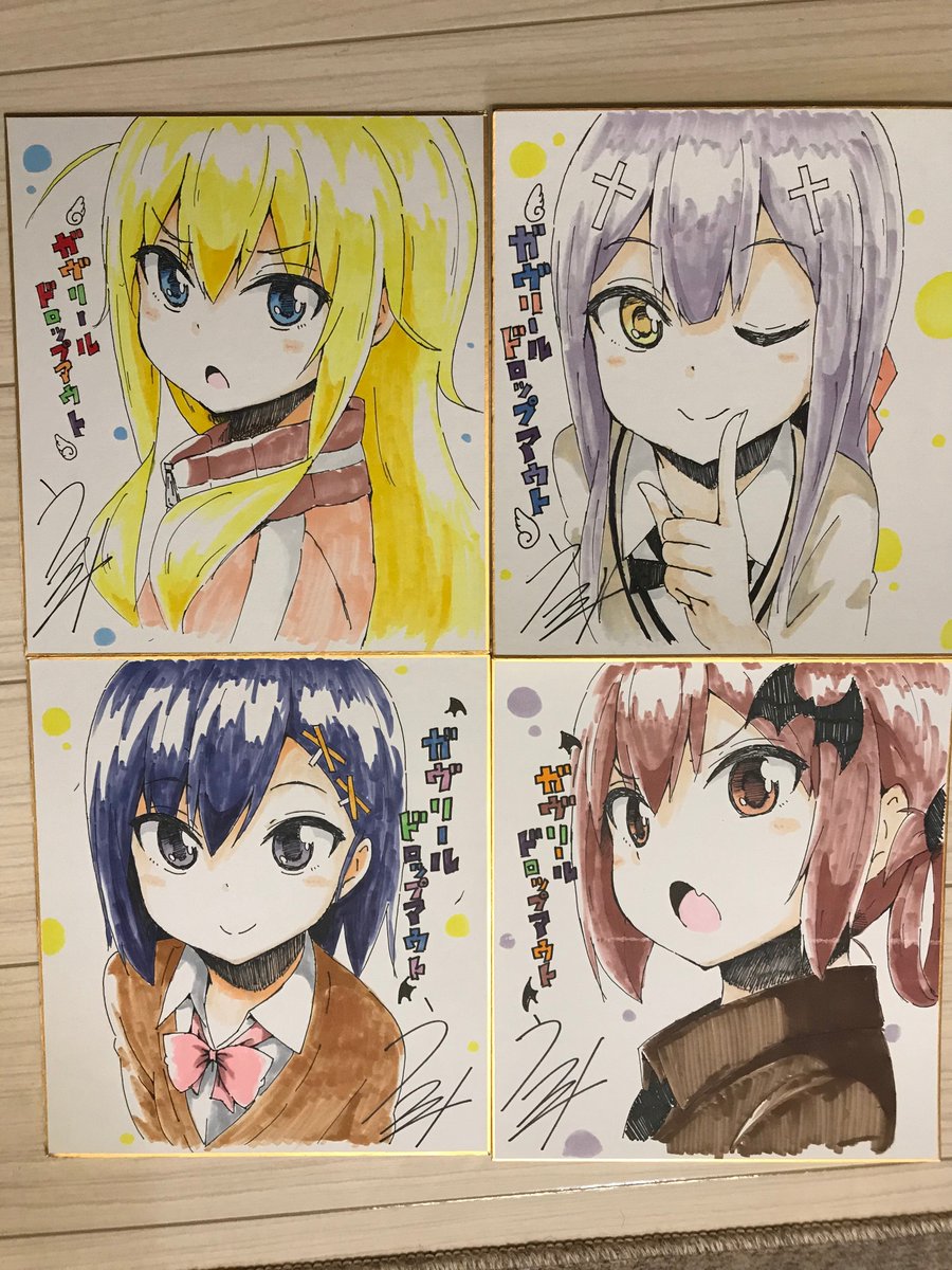 ようやく4人描けました...天使と悪魔を1人選んでください! 