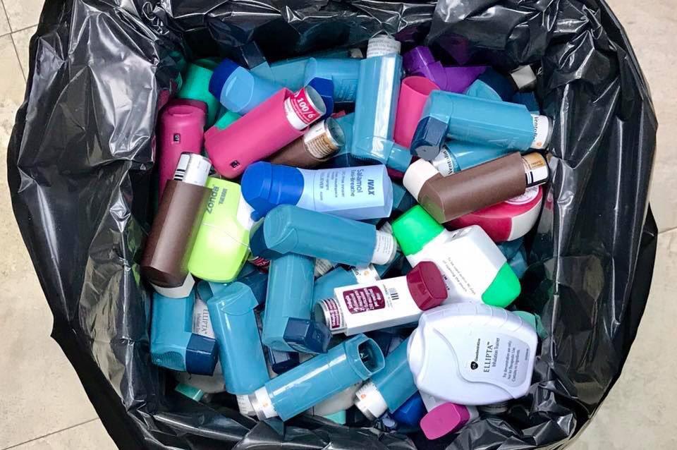 Another batch of used inhalers sent for recycling. There is absolutely no need for these to go to landfill. Inhalers are made of high quality plastics and aluminium. Please keep returning these to the pharmacy, we really appreciate it. Please share this important message😊📿