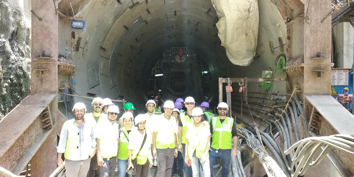 caa_india's tweet photo. "Sold Out" Private guided tour of the Mumbai Metro 3 Tunnels by CAA Mumbai on Sat, May 25, 2019. Thanks to #TataProjects https://t.co/7iPvJxtROz