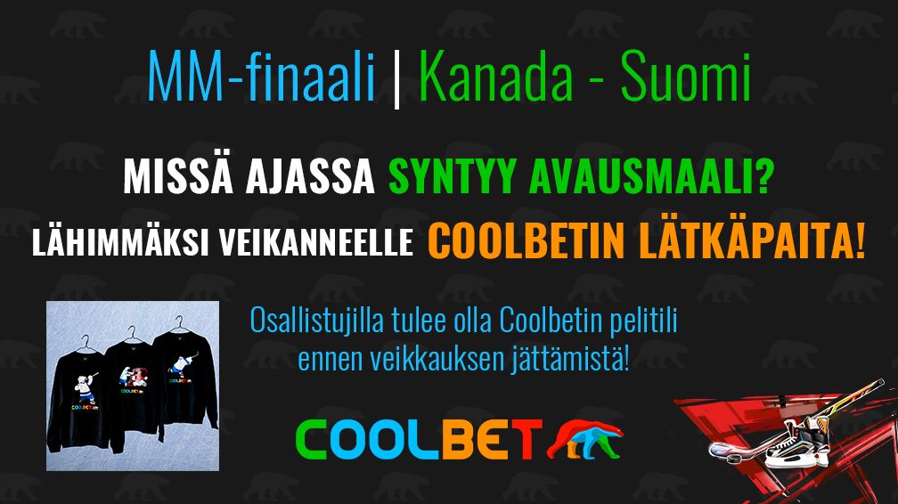 Coolbet_'s tweet photo. COOLBET-SKABA!

Veikkaa Kanada-Suomi-ottelun avausmaalin syntyaika ja voita upea Coolbetin lätkäcollege!

Ehdot: RT + Seuraa. #Leijonat #mmkisat #betsit https://t.co/JdOpY6IN62