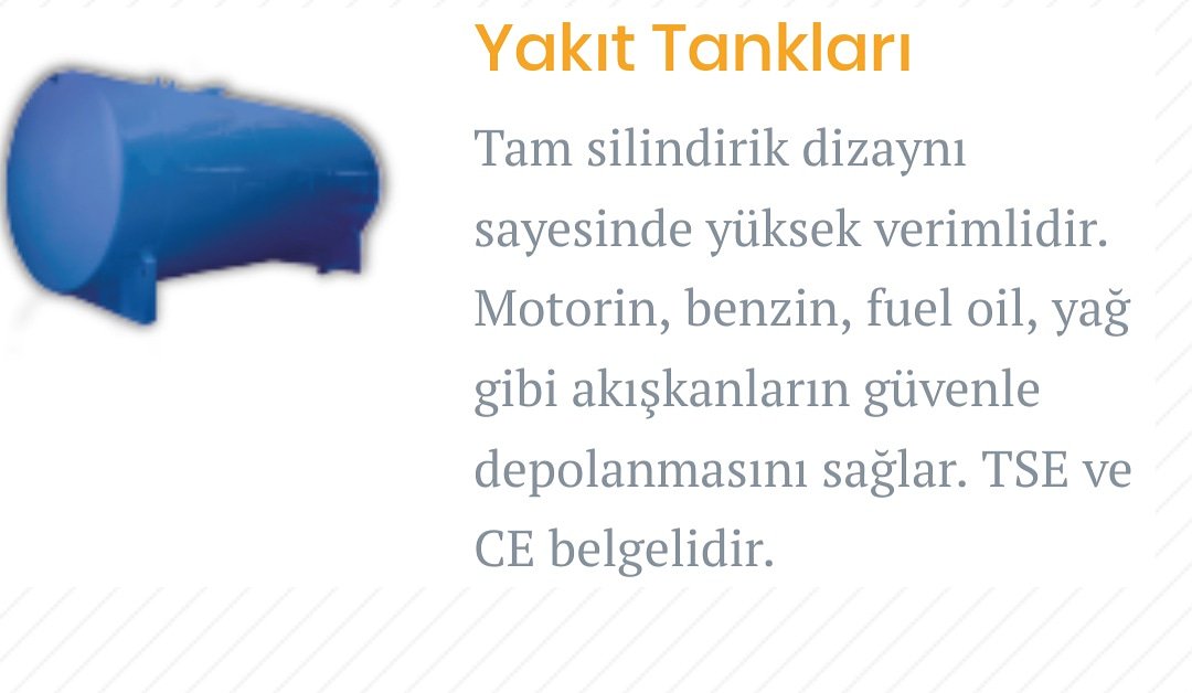 Tam silindirik dizayn sayesinde yüksek verimlidir. Motorin,benzin fuel oil , yağ gibi akışkanların güvenle depolanmasını sağlar. TSE ve CE belgelidir.
#yakıt #tank #depo #TSE #CE #Gaziantep