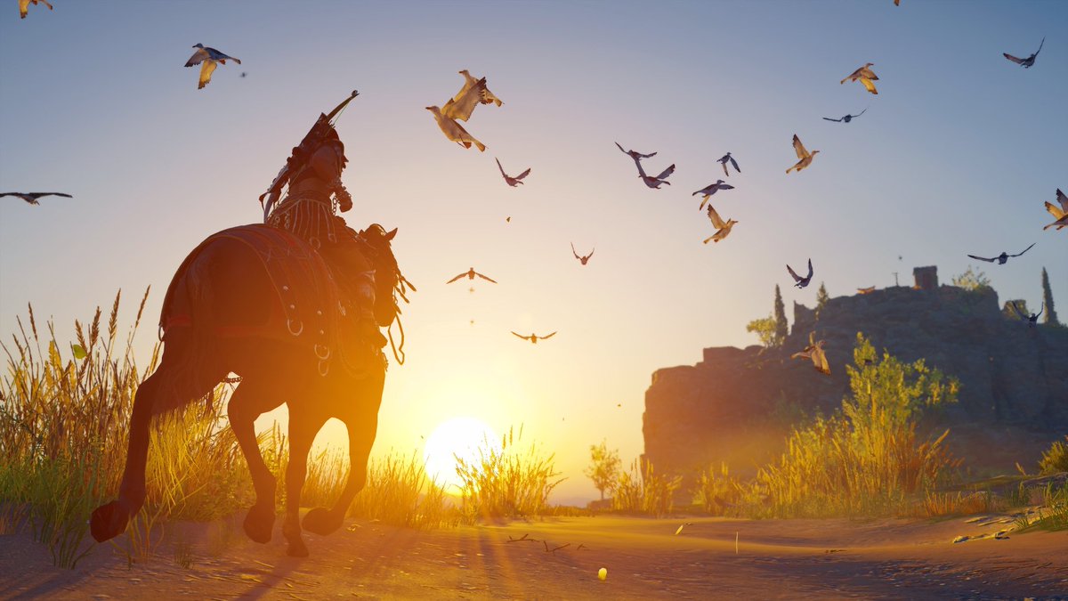 NikkiJaye2's tweet photo. For #VirtuaSun
"I feel so exposed" 📸

Some of my favorite kinds of shots, so I'm happy I finally remembered to take part this week! ☺️❤️ 

#AssassinsCreedOdyssey #Kassandra #HorizonZeroDawn #Aloy #Hellblade #Senua #VirtualPhotography #VGPUnite #gametography #PS4share https://t.co/XWRygSCNCP
