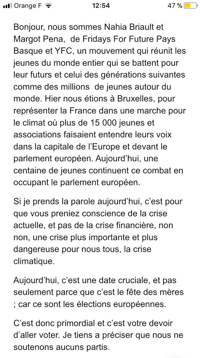 ForBasque's tweet photo. Votez comme si c’était la dernière fois, car c’est la dernière. #Vote4Climate https://t.co/dbWE4acDen