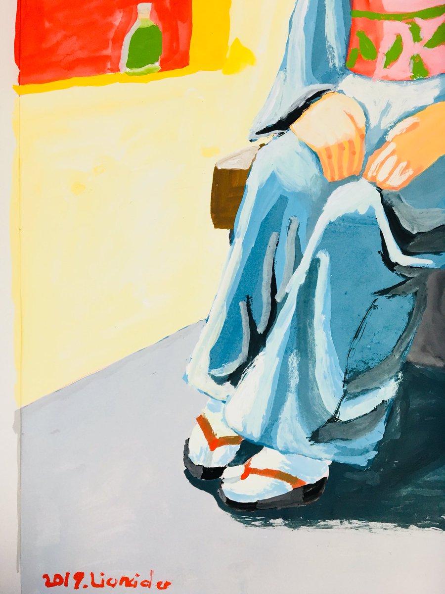 Lioncider Na Twitterze 列車の席で 着物の足元 足元 Illustration Drawing Foot Seat Kimono Japanesesandals Woman Sit Image Art Colorful Acrylicpaintng Picture Painting イラスト アート カラフル 作品 アクリル絵の具 絵