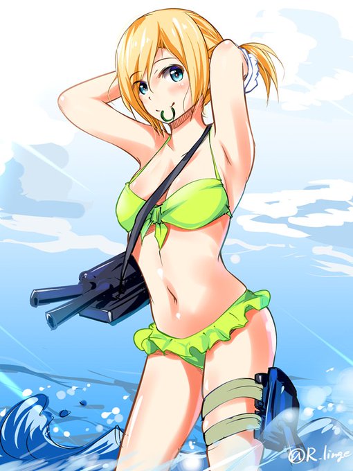 夏い... 夏すぎる...😫💦
#気温が高いので気が早いが水着絵が見たい #艦これ版深夜の真剣お絵描き60分一本勝負 #艦これ版真剣お絵描き60分一本勝負_20190526 