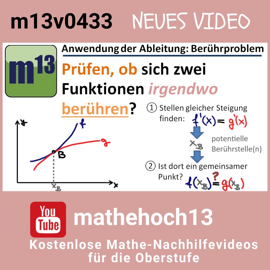 mathehoch13's tweet photo. Ein neues kostenloses Mathevideo. Heute: Berührproblem; Berührtangente aufstellen
https://t.co/KNJGJ9q9x0
#mathe #mathematik #abi #abitur #letsrockmathe #oberstufe #lernen #learning #hausaufgaben #abitraining #matura #nachhilfe  #klausurenphase #klausur  #freiebildung #bildung https://t.co/J4DbLBwDHA