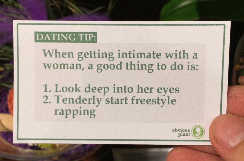 HumorousFeed's tweet image. "I left some free dating advice in the floral department of a grocery #store" #funny #humor #lol