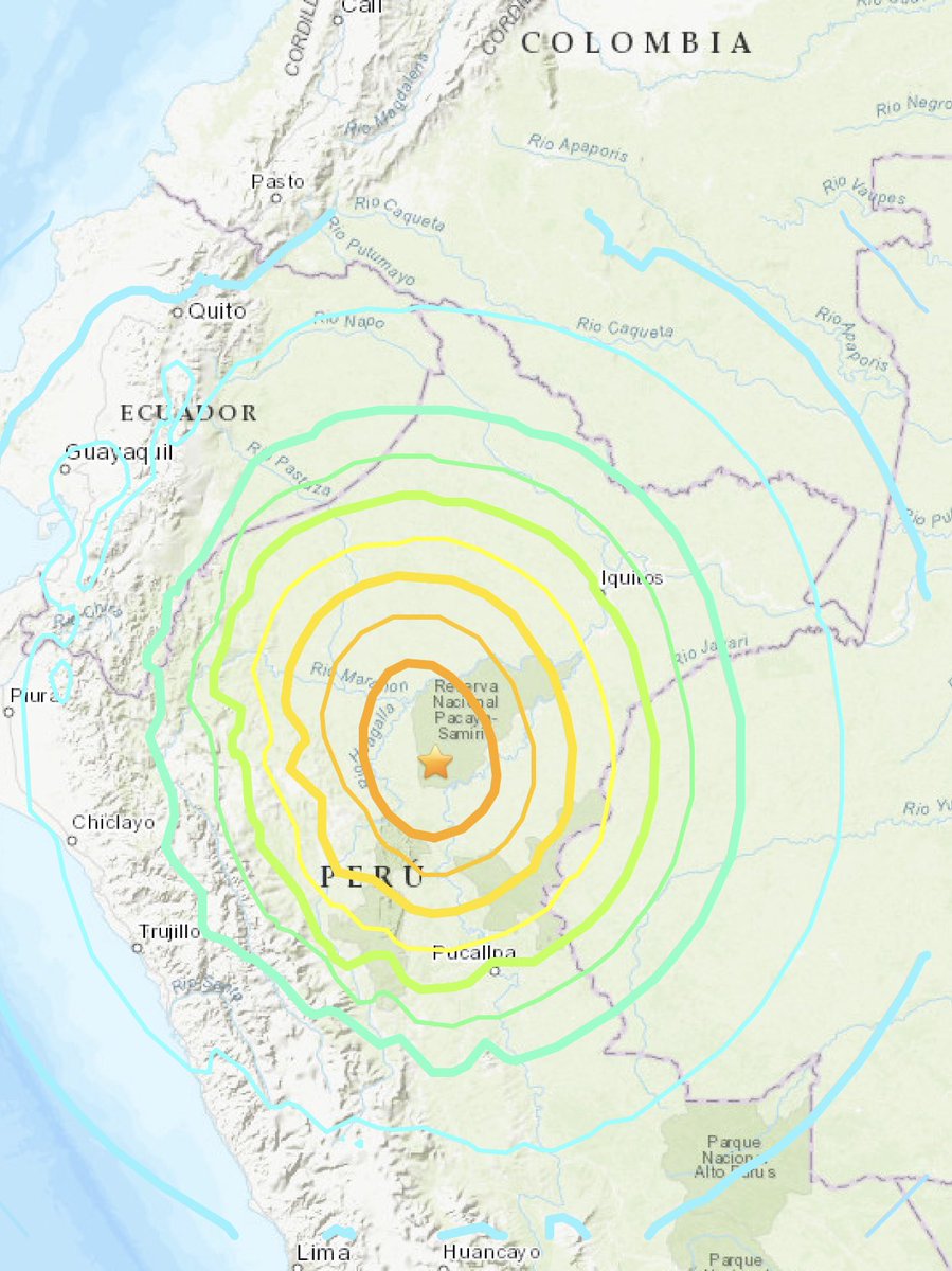 MundoAlSegundo's tweet photo. #ÚLTIMOSEGUNDO: Se registra un fuerte terremoto de 8,0 en #Lagunas, #Perú. https://t.co/zZ8KzbQgNZ
