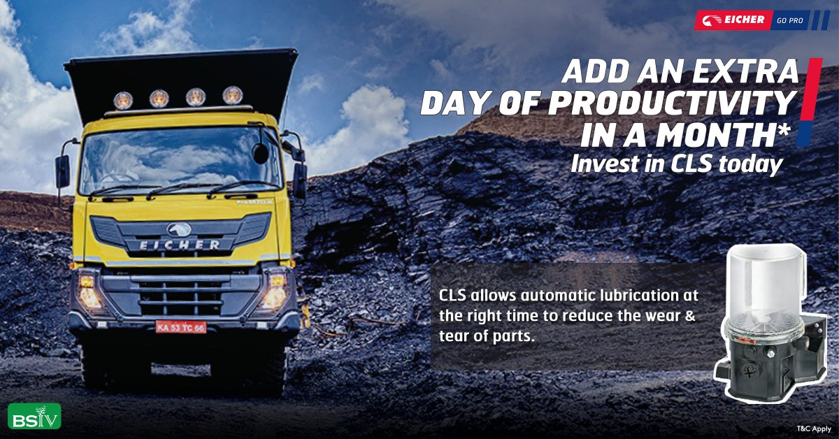 ETBIndia's tweet photo. Eicher’s Centralised Lubrication System enhances uptime and vehicle productivity that adds up to 1 day of extra productivity in a month.
#InvestInCLS
Know more: https://t.co/P06Au3Jr9R https://t.co/TwZk5AgnDV