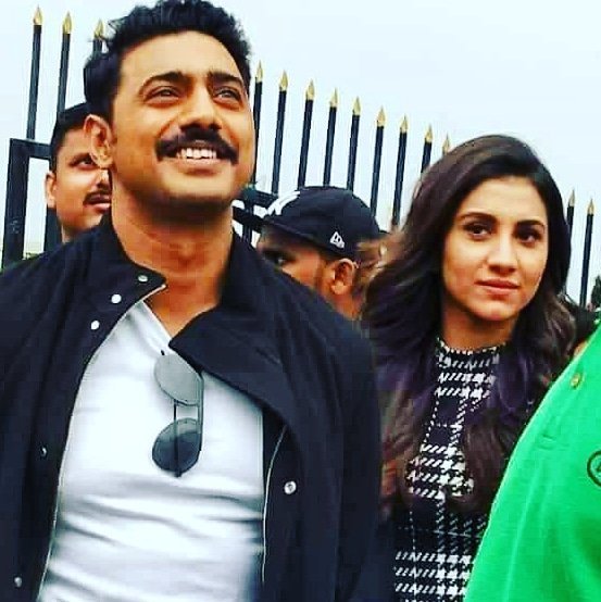 DevisTheBest99's tweet photo. Team #Password spotted at purulia while shooting. We are excited to watch this new avatar of @idevadhikari . https://t.co/7ETwzf0PUh