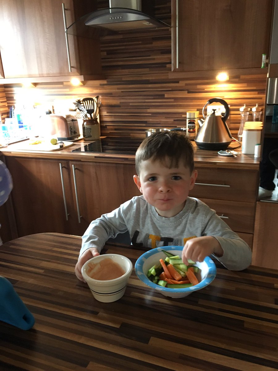 jomcd80's tweet photo. @mattocks_ps Riley making his own healthy dip for his carrot π₯ and cucumber π₯ sticks #MM4Mattocks https://t.co/ZsbYhhdQ90