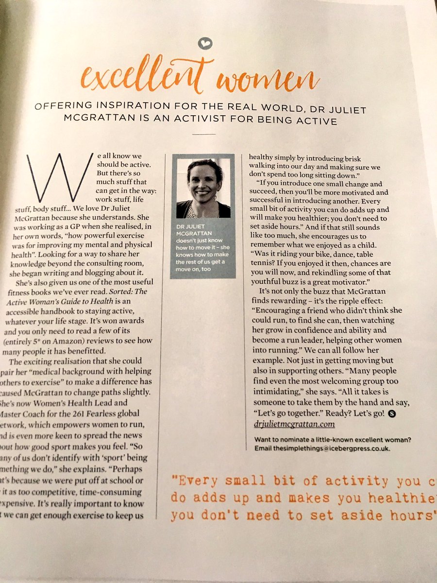 Healthyhappy50's tweet photo. Oh my gosh! ☀️ Enjoying a moment with @simplethingsmag & look who is featured!
The wonderful @JulietMcGrattan 💚 talking about @261ClubUK & encouraging women to believe in themselves!
🏃🏾♀️🏃♀️ #running #activewomen #261fearless #simplethingsmag https://t.co/XNkDMxbI7f