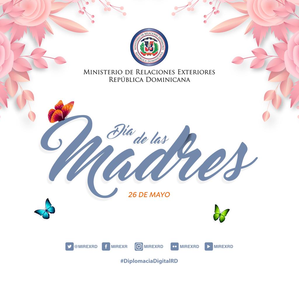 MIREXRD's tweet photo. Felicita a todas las madres dominicanas en su día, esas mujeres trabajadoras, inquebrantables y llenas de coraje; este mensaje es para ti Madre, que eres sinónimo de felicidad. #DíaDeLasMadres #DominicanasEnElExterior 👩‍👧‍👧 https://t.co/CF7d96TGiV
