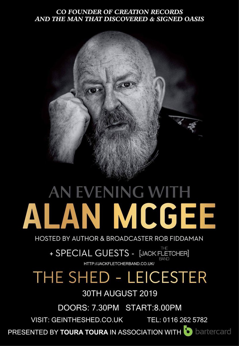 ⚡️To say we’re excited for this one is an understatement. 30th August with Alan McGee, founder of @creation23label and the man who found @oasis!⚡️#manchestermusic #oasis #liamgallagher #noelgallagher
