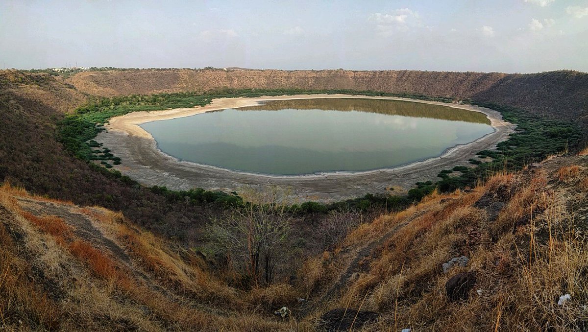 Lonar panorama - Summer 2019
Lonar meteoritic impact crater and alkaline lake
#lonar #impactcrater #asteroid #basalt #deccanplateau #crater #lake #alkalinewater #biodiversity #geology #geologicalwonders #astronomy #maharashtra #incredibleindia #panorama #redminote5pro