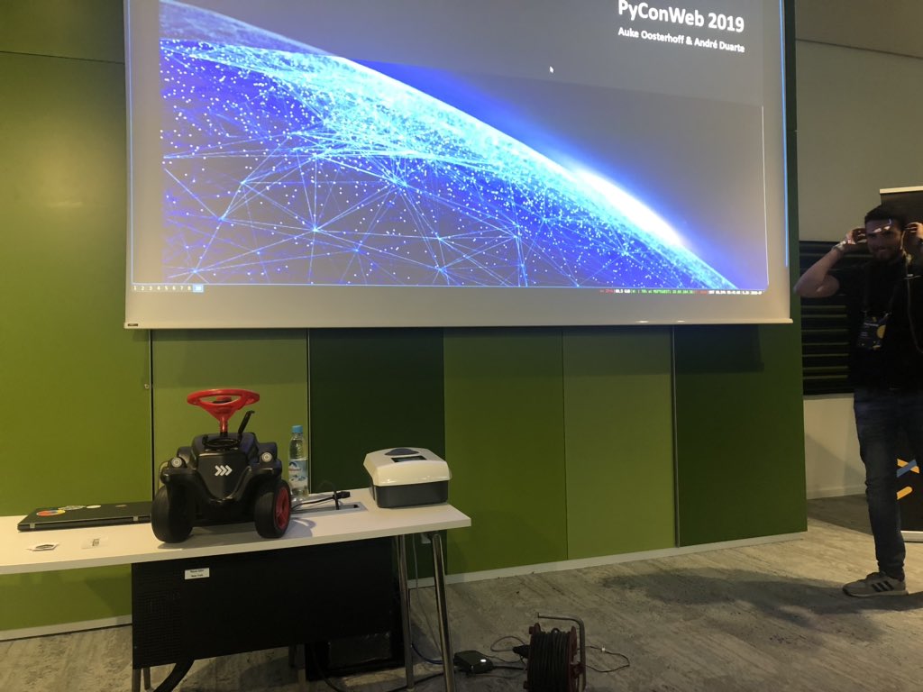 misterrios's tweet image. Woooooo! Andre and Auke from The Mobility House on Managing the Charge Process for fleets if electric vehicles using #python and OCPP at #PyConWeb #PyConWeb19