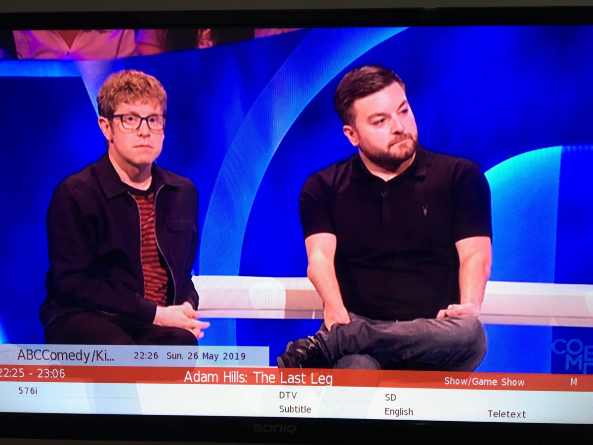 markyboyt's tweet photo. @joshwiddicombe @alex_brooker @adamhillscomedy @TheLastLeg #isitok that The Last Leg seems to be billed with a slightly different name in Australia? https://t.co/eMeeh5jFY4