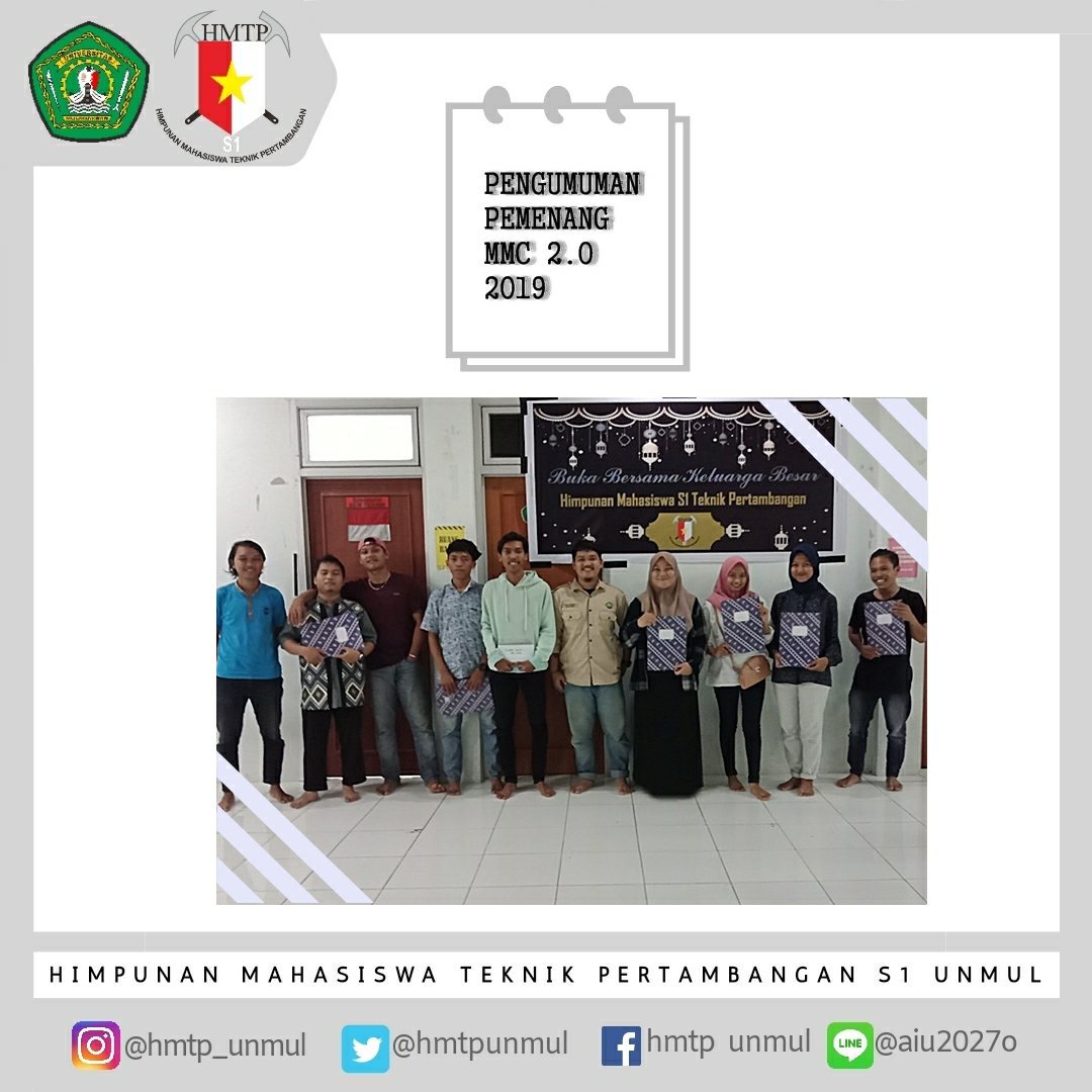 Salam Tambang! Telah dilaksanakan Bukber Keluaraga Besar HMTP S1 &amp; Pengumuman Pemenang MMC 2.0. Salam Hangat Selalu Jaya!