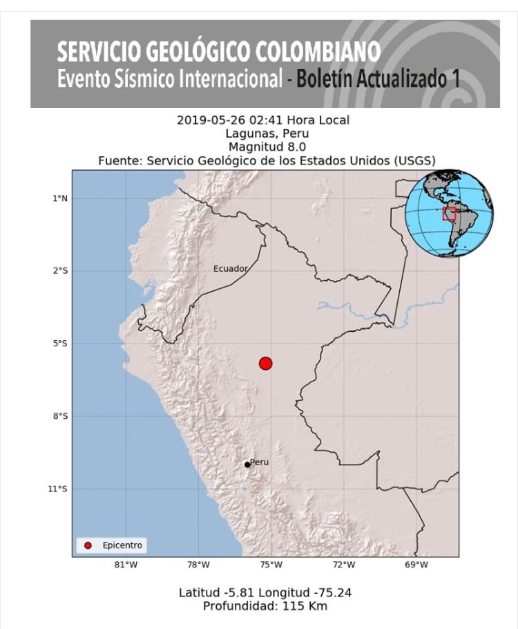 En qué parte de Colombia lo sintieron ????