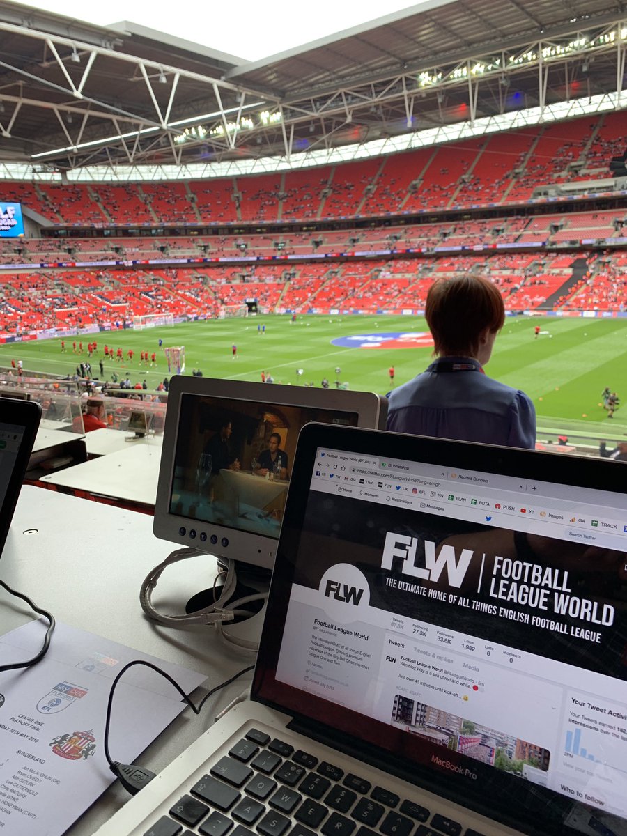 samrourke_'s tweet image. I'm LIVE at Wembley again on @FLeagueWorld for the @SkyBetLeagueOne Play-Off Final between Charlton and Sunderland. Got a feeling this will be a tasty affair. #SAFC #CAFC