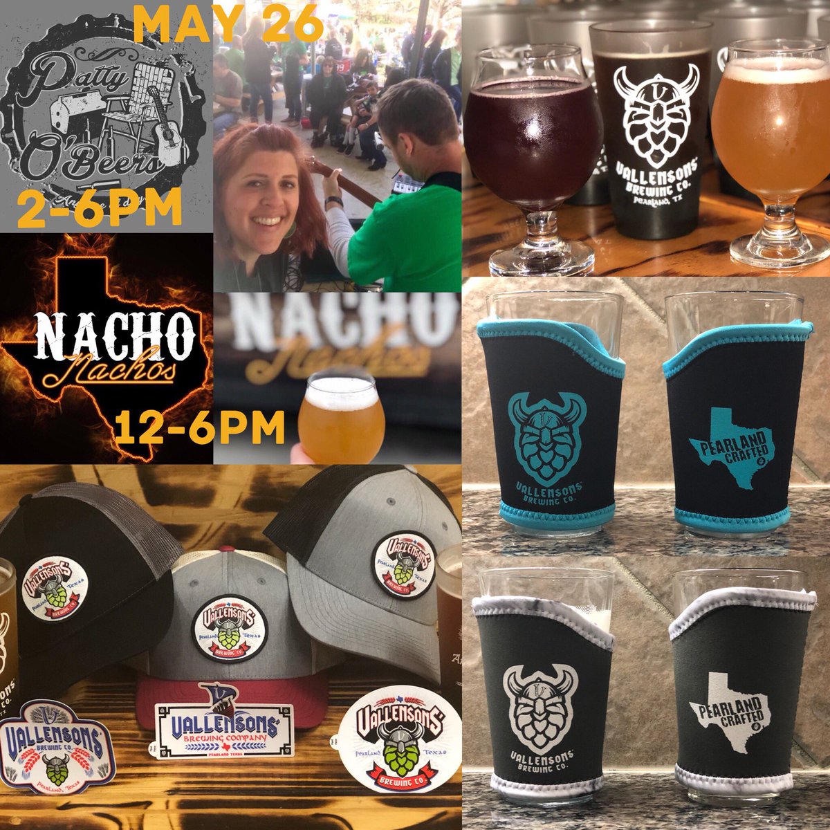 Last day of our 2nd Anniversary Party! New: Bourbon BBL Aged Berry, Brown Brut IPA, &amp; Pear Berliner Weisse. Live music: Patty O'Beers 2-6p &amp; <a href="/nachonachoshtx/">Chris Gonzalez</a> 12-6p! Giveaway: 100 Pint Glass Koozies w/ beer purchase (1 per guest). Cheers!
facebook.com/events/5668415…