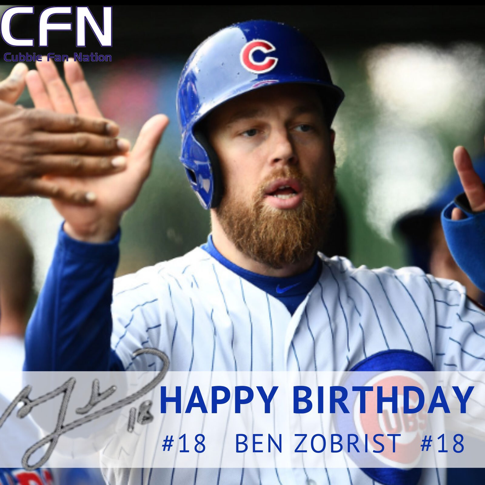 Wishing a very happy birthday to Ben Zobrist! Can t wait to see you back on field cause we miss you! 