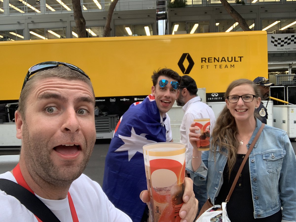 Hey <a href="/danielricciardo/">Daniel Ricciardo</a> sorry we couldn’t catch up this weekend, we’ll have a beer for you anyway. Love you .