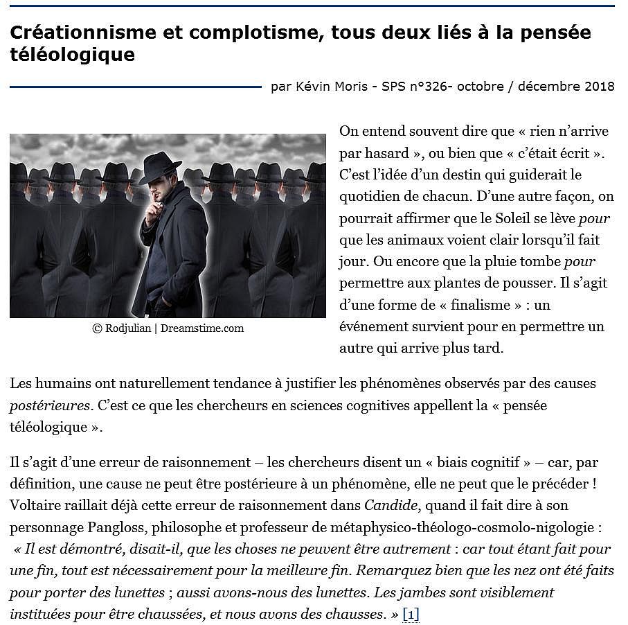 afis_science's tweet photo. #Creationnisme et #complotisme , tous deux liés à la pensée téléologique
par Kévin Moris - SPS n°326- octobre / décembre 2018
https://t.co/I03F1f2Rx6 https://t.co/jB5L8obKMQ