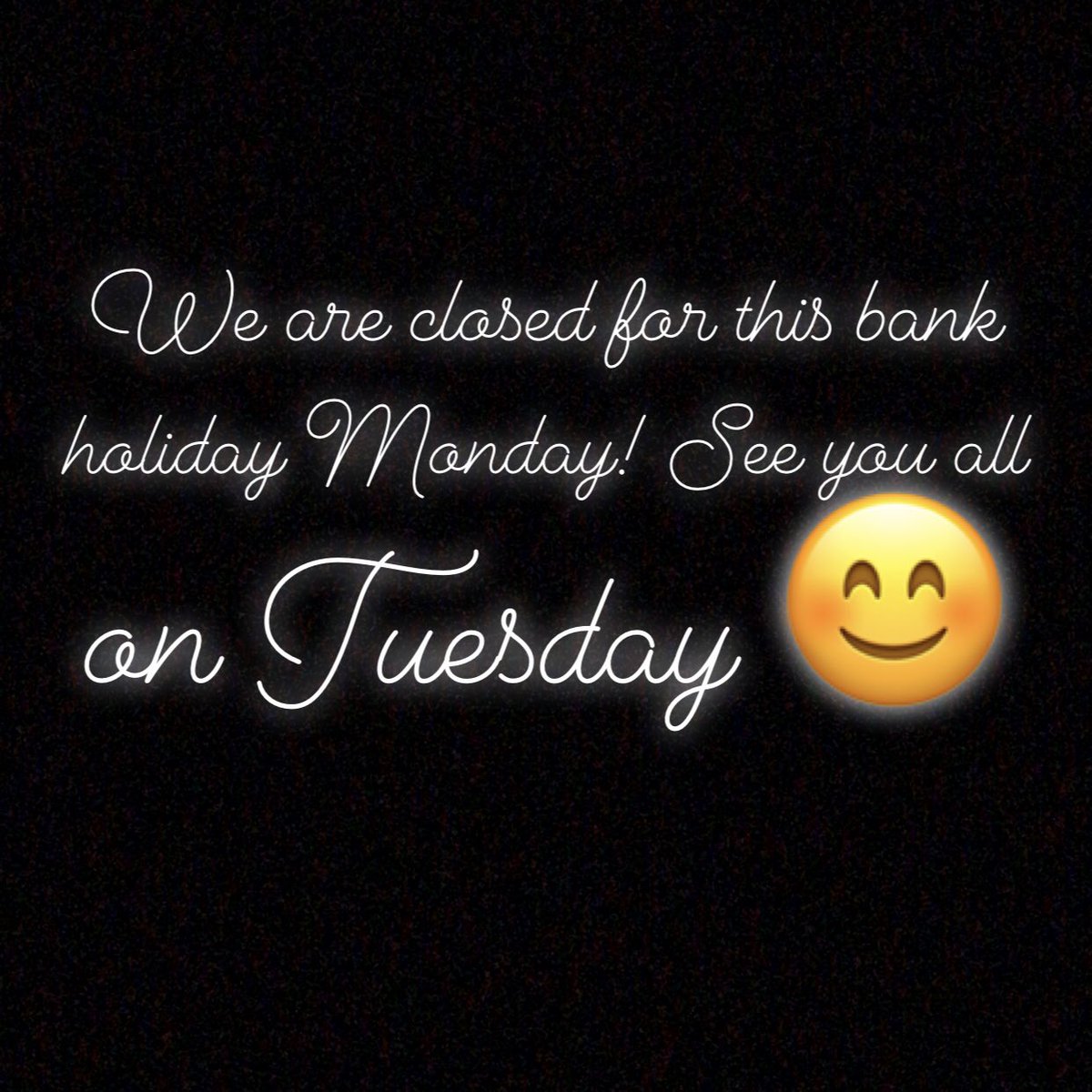 Just a reminder- Two Doors Down will be closer on bank holiday Monday! Opening at 5pm on Tuesday See you all then! ♥️