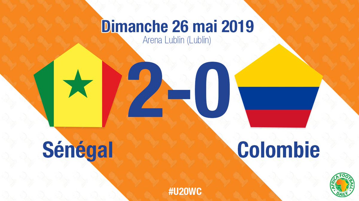cdecdigital's tweet photo. Coupe du Monde U20 | Résultat :
Sénégal 🇸🇳 2-0 🇨🇴 Colombie : Les Lionceaux dominent la Colombie, et sont quasiment qualifiés en quarts de finale !
GOALS :
Ibrahima Niane (P) 34'
Dion Lopy (P) 85'
#SENCOL #U20WC https://t.co/6LTGTtXQ63