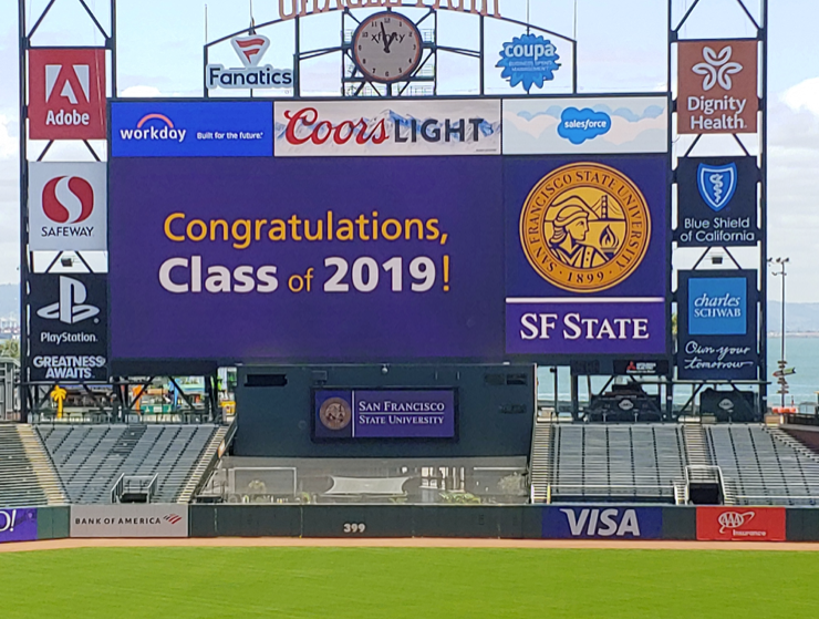 SF State (@sfsu) on Twitter photo Soon-to-be Gator alum! Because of ongoing construction in the area around <a href="/OracleParkSF/">Oracle Park</a>, traffic is expected to be heavy May 28 for #SFSU2019 Commencement. #SFSU strongly encourages the use of public transportation to get to the ceremony. 🐊 🎓 Soon-to-be Gator alum! Because of ongoing construction in the area around <a href="/OracleParkSF/">Oracle Park</a>, traffic is expected to be heavy May 28 for #SFSU2019 Commencement. #SFSU strongly encourages the use of public transportation to get to the ceremony. 🐊 🎓