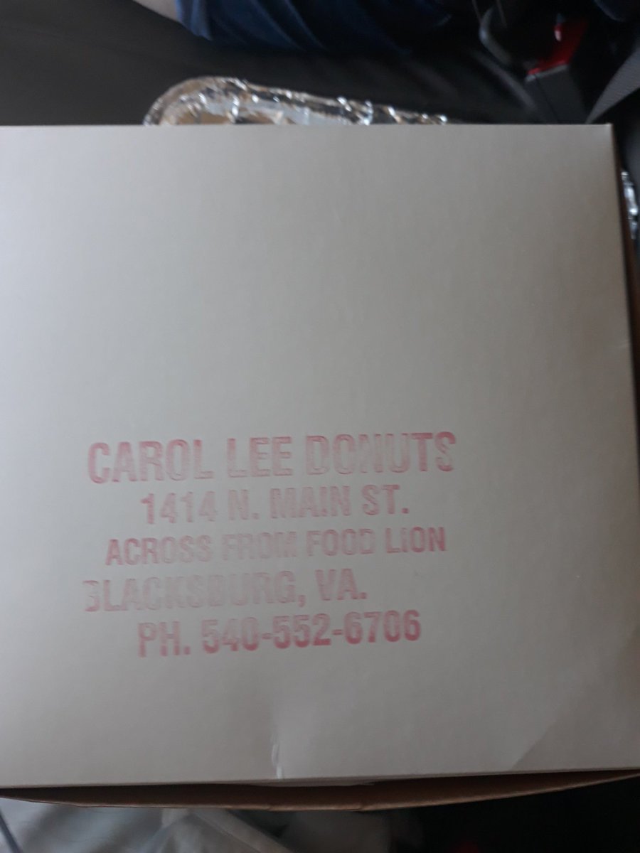 brenenwynd's tweet photo. We started our day off right. It's tradition to get #roaddonuts on our way to do some #VTTriassicFieldwork ! @VTechmeetsPaleo @DevinKHoffman @JustDinos @EddinsHannah https://t.co/rCdPrl2gox