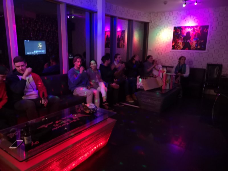 Belconnen The Lighthouse Pub staff Karaoke party. Most of their staffs are students from nearby universities, who all like karaoke. At 9:30 PM, after work, the boss pays for the party. They will stay here up to 2:30 in in the morning.