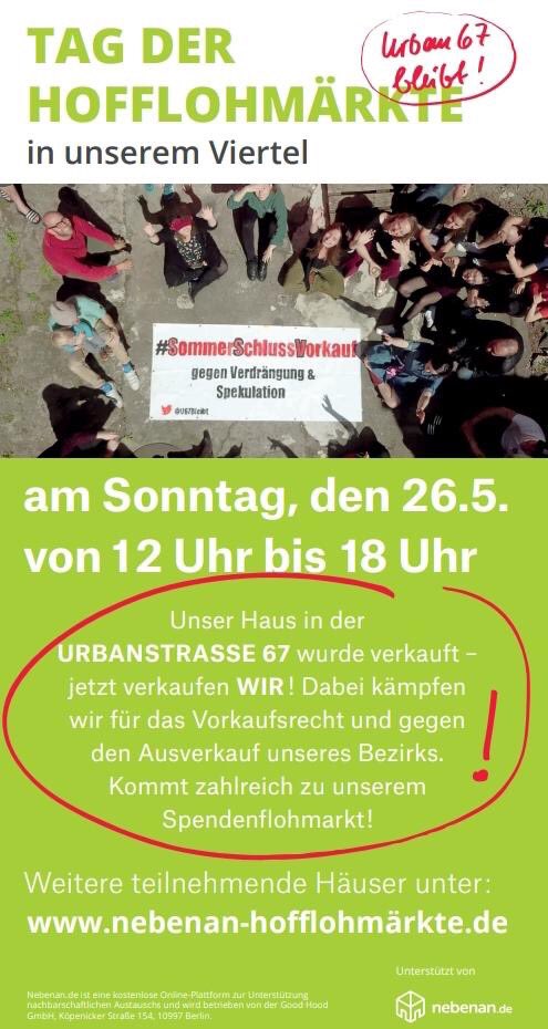 HeimatNeue's tweet photo. Die #IG_HAB zu Gast @u67bleibt zum #SommerSchlussVorkauf
13 Häuser #DIESEeG 
Alles muss Raus HofFloMarkt der Nachbarschaf(f)t 
@LieblingXhain @CanselK @hobrecht59 @pascalmeiser @thomas_hocke 
@DoebertSteffen 
#MIETENWAHNSINN
#Vorkaufsrecht
in #Berlin #Xberg https://t.co/xIe2GsJhu4