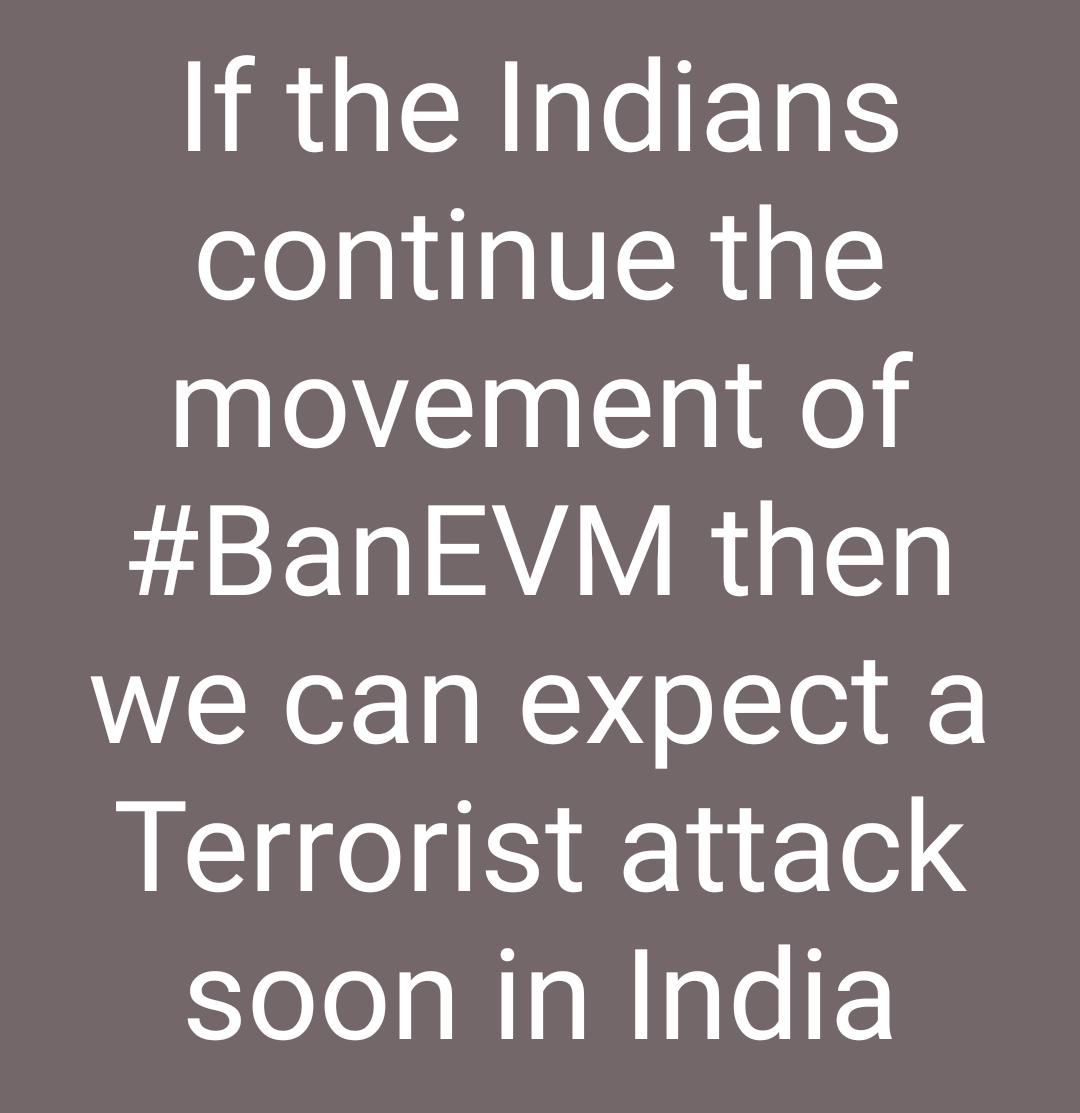 @kunalkamra88 @prakashraaj @Shehla_Rashid @ravishndtv @dhruv_rathee 

#BanEVM and #BringBackBallot