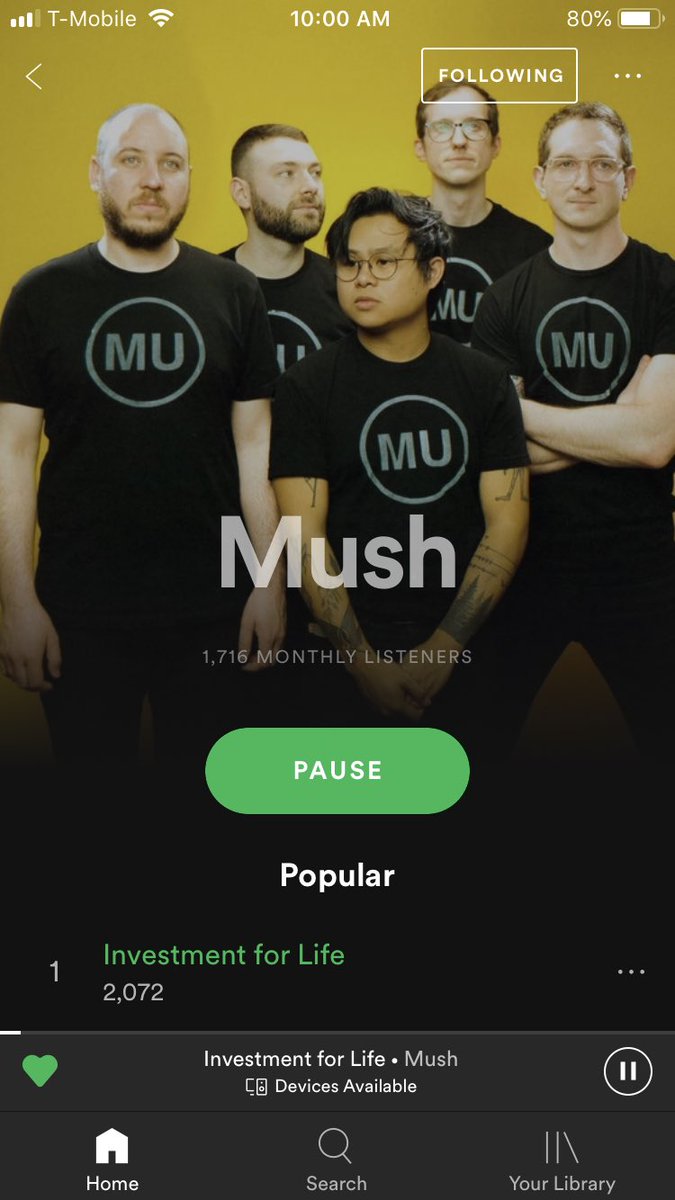 Mushtheband's tweet photo. Truly humbled by your streams. We dropped an album without any PR. This record already has 10x the attn the ep had. Thx 10x from the bottoms of our bank accounts. Let’s keep the streaming pennies coming. We have more fun to announce soon.
📲❤️
xoxo
Mush™️
#thankyouweremush https://t.co/ex54Yq3jIx